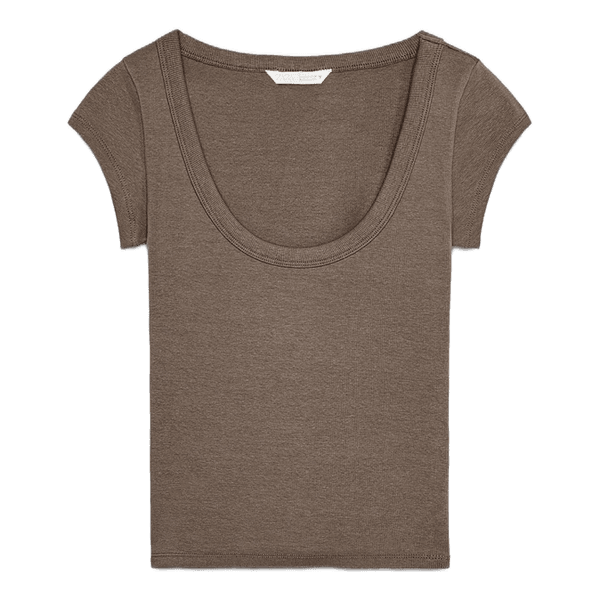 Brun kortærmet t-shirt