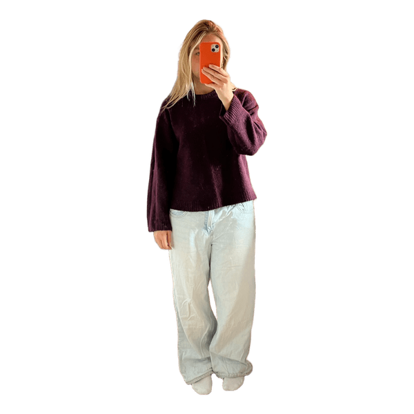 Lilla strikket pullover