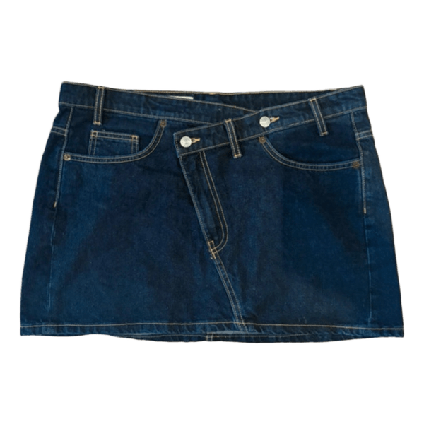 Blå denim nederdel