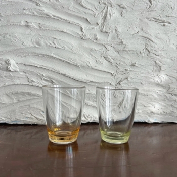 Green & Yellow Shot Glasses in Set of Two