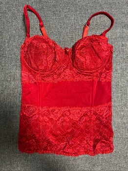 Red lace corset