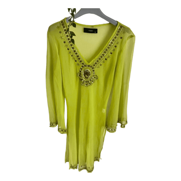 Lime green embellished tunic