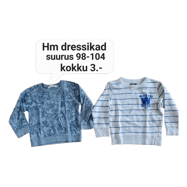 Kaks laste dressipluusi