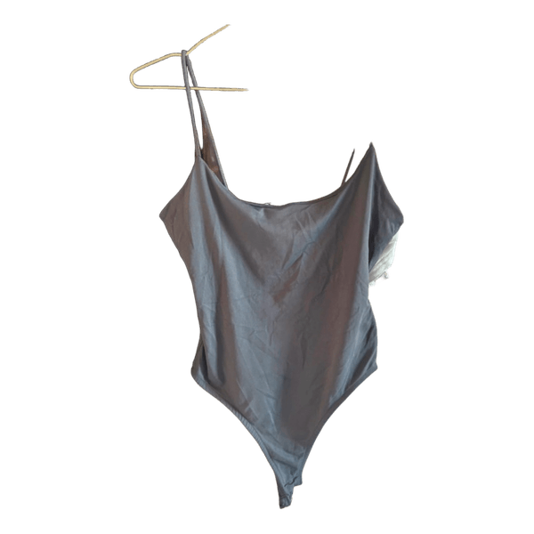 Grå bodysuit med spaghettistropper