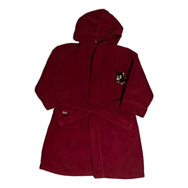Red cotton bathrobe