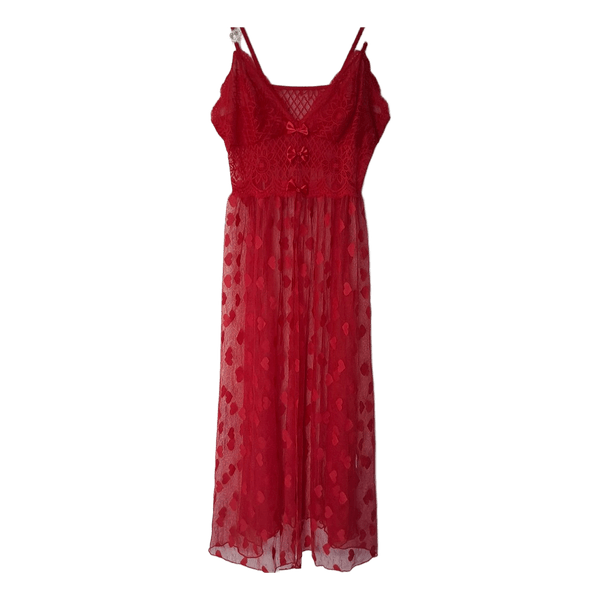 Red lace nightgown