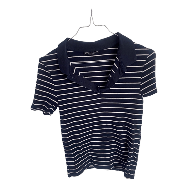 Zara stribet polo t-shirt