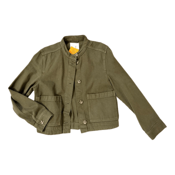 H&M khaki denim tyylinen takki, S