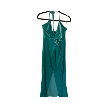 Turkoosi samettinen maksimekko