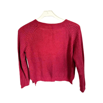 Burgundy knitted sweater