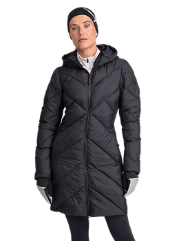 Black warm long jacket