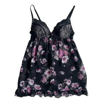 Floral chemise with a bow 💜