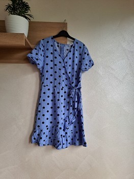 Light blue polka dot dress