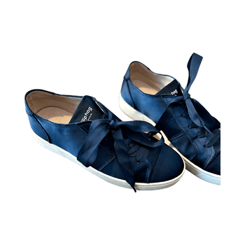 Blue casual satin sneakers