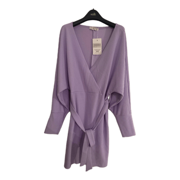 Purple wrap dress