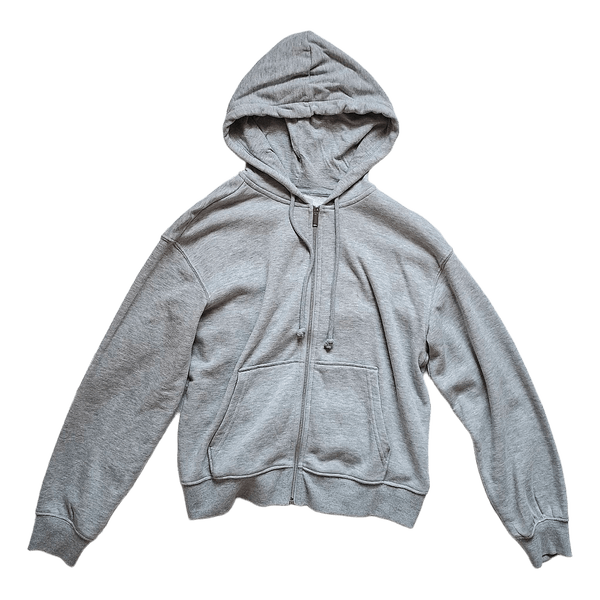 Grey zip-up hoodie