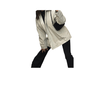 White faux leather jacket
