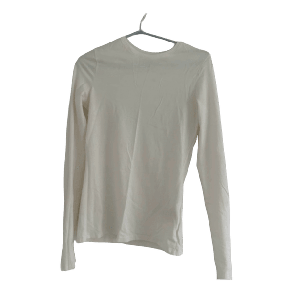 Hvid langærmet bluse