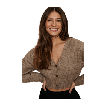 Brown v-neck cardigan