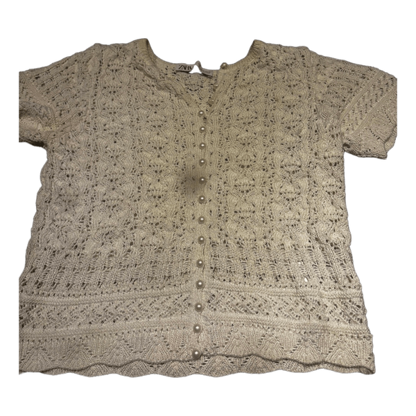 Zara hvid strikket cardigan