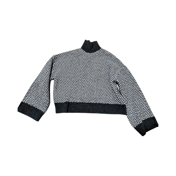 Patterned knit sweater