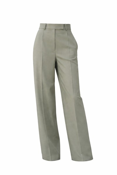 Sage green wide leg trousers