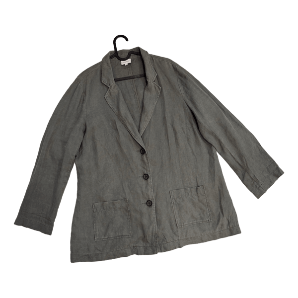 Green linen blazer