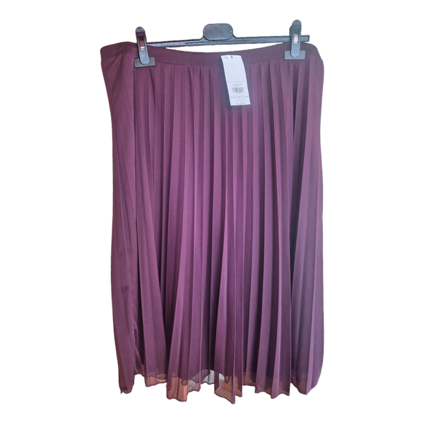 Violetinis klostuotas sijonas