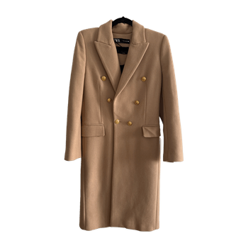Zara Beige villakangastakki kullanapeilla