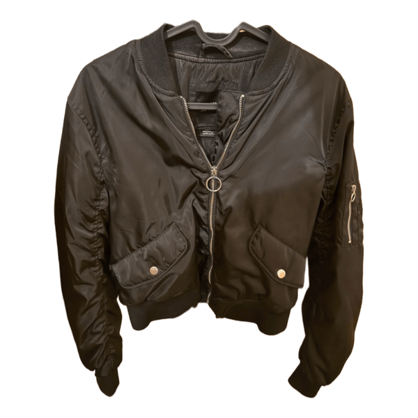 Black bomber jacket