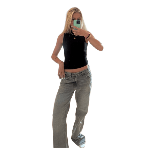 udgået zara, Grå wide leg jeans