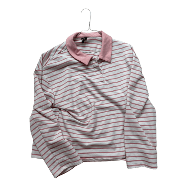 Stribet langærmet polo