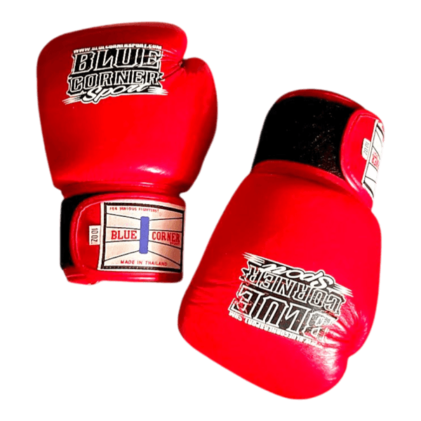 Blue corner boxing gloves real leather