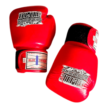 Blue corner boxing gloves real leather