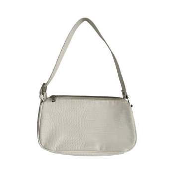 White croc shoulder bag