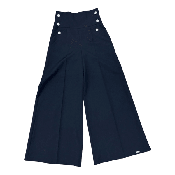 Black wide leg trousers