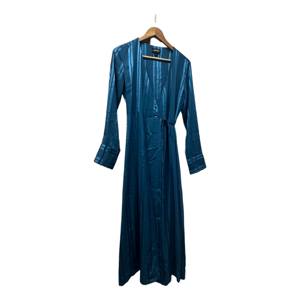 Monki striped wrap dress