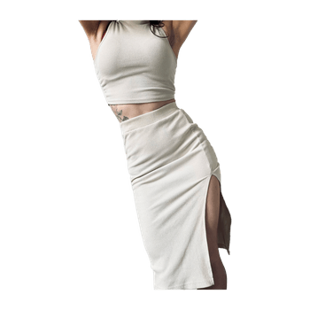 Midi hame + croptop setti