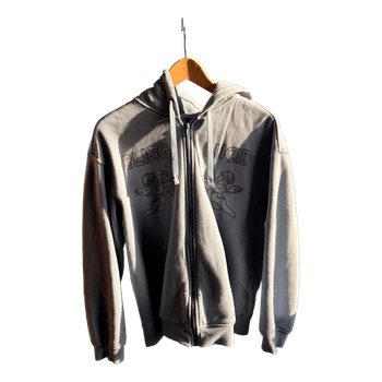 Grå hoodie med dragkedja