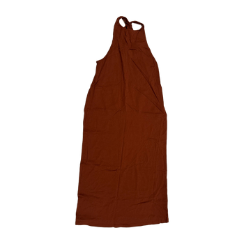 Brown sleeveless maxi dress