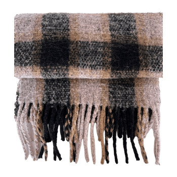 Arket Chunky Checked Wool Scarf