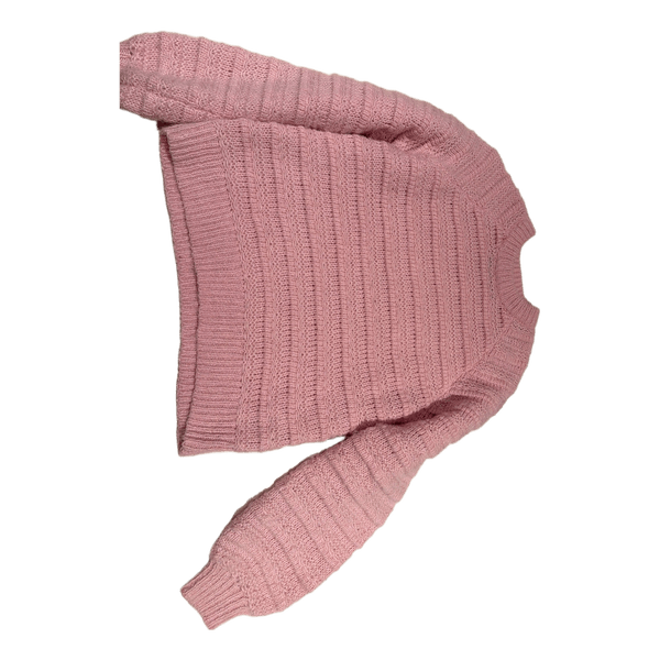 Pink strikket pullover