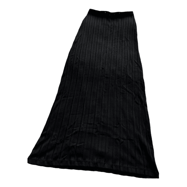 Black ribbed maxi skirt