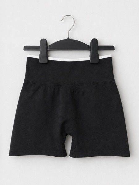 Activewear black shorts / High waisted gym fit