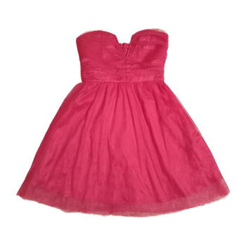 Pink strapless cocktail dress