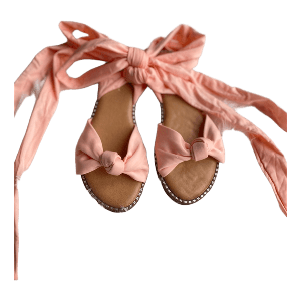 Pink bow tie sandals