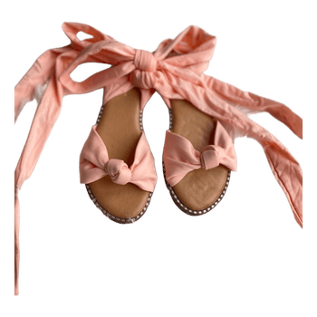 Pink bow tie sandals