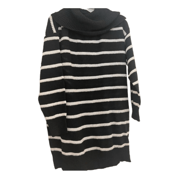 Black white striped sweater
