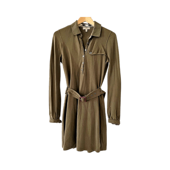 Belted shirt dress