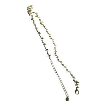 Gold tone star necklace